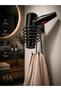 4-Piece Black Blow Dryer Hanger - Adhesive and Screw, Paper Towel Holder and Toilet Rack - 2