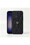 Samsung Galaxy A23 Compatible Case Zebana Camellia Leather Case Black