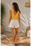 Openwork Knitwear Crop Blouse V-Neck Sleeveless Summer Knit Blouse - 2