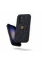 Samsung Galaxy A55 Compatible Case Zebana Camellia Leather Case Black - 2