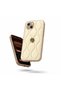 Apple iPhone 14 Plus Compatible Case Zebana Camellia Leather Case Beige - 2