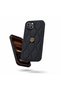 Apple iPhone 15 Compatible Case Zebana Camellia Leather Case Black - 2