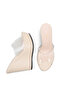 Beige Transparent Wedge Heel Women's Slippers Katerina - 2