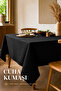 Velura Series Tablecloth Velvet Textured Black Original Broadcloth Fabric - 3