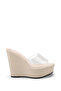 Beige Transparent Wedge Heel Women's Slippers Katerina - 4