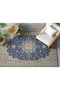 Bashayer rug, a traditional rug inspired by Saudi heritage, ideal for all spaces, dark blue in color