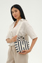 Striped Mini Canvas Tote Bag & Adjustable Strap (25 * 15) (Handle 24 cm) - 2