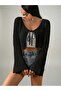 Openwork Spanish Sleeve Knitwear Crop Cardigan