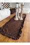 İnci Vintage Full Ruffled Bitter Brown Runner - 5
