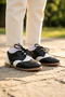 Genuine Leather Orthopedic İlkadım Shoes Black White Cv-483 - 4