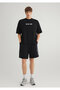 Mv91 Embroidery Detailed Black T-Shirt Boxy Fit 0612576 -900 - 2