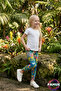 Patterned Kids' Leggings - Tropical Patterned Soft, Stretchy, Comfortable Cotton Sweat-Wicking Girls' Leggings - 6