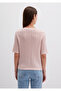 Short Sleeve Pink Sweater Slim Fit / Slim Fit 1710702-90663 - 6