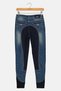 Kids Girl High Waist Belt Loops Skinny Jeans, Wash Blue - 3