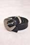 Vintage Metal Buckle Li Suni̇ D Leather Belt - 4