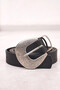 Vintage Metal Buckle Li Suni̇ D Leather Belt - 5