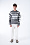 Color Gradient Fleece-Lined Knitwear Sweater