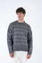 Fleece-Lined Striped Furry Knitwear Sweater - 2