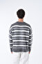 Color Gradient Fleece-Lined Knitwear Sweater - 5