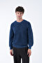 Round Neck Washed Knit Sweater - 2