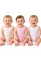 100% Cotton Organic 3-Piece 0-3 Years Old Newborn Baby Girl Boy Bodysuit with Snap Fasteners Anti-Sweat Undershirt