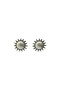 Silver Color Pearl Sun Earrings