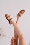 Women's tan suede double-strap comfort sole slippers - 6