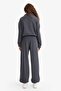 Standard Fit Adjustable Elastic Drawstring Pocketed Printed Fleece Sweatpants Y2650AZ24WN - 7