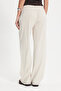 Women's relaxed fit 100% cotton stone washed trousers with drawstring waist, elasticated waistband, double pockets, and a two-thread construction. - 6