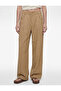 Modal Fabric Elastic Waist Pocketed Straight Wide Leg Baggy Trousers - 3