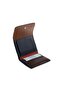 Women's Genuine Leather Large Wallet with Zipper and Rfid Protection Eleanor Tan Navy Blue
