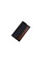 Women's Genuine Leather Large Wallet with Snap Closure Rfid Protected Charlotte Black Tan - 2