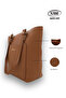 Tote Genuine Leather Women's Shopping Arm and Shoulder Bag - 7