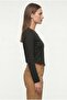 Women's Black Bamboo Long Sleeve T-shirt - 2