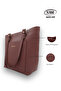 Tote Genuine Leather Women's Shopping Arm and Shoulder Bag - 8