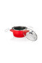 Fry Crispy Frying Pan 22 cm 3 Pieces-Red - 4