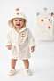 Boxed Baby Bath Gift Set with Hooded Bathrobe, Towel and Slippers, 0-2 Years Old, 100% Cotton - 2