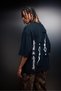 Men's Black Suffer Patch Oversize Tshirt - 2