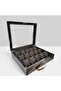 Custom-made watch box, wood grain design, set of 15. - 4