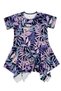 Girl's Patterned Swimsuit Set - Three-Piece Sea and Pool Swimsuit Including Cap and Shorts M00814 Purple - 6