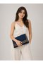 Paper Rope Tassel Detailed Hand Knitted Straw Hand Bag Clutch Portfolio Bag