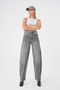 Adjustable buckle high waist baggy skater jeans - 3