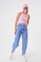 Pleated high waist balloon skater jeans - 2