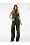 Flannel Fabric Buttoned Round Neck Blazer Vest