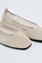 Women's Beige Mesh Daily Low Heeled Comfortable Ballerinas Byndmrj01 - 8