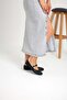 Women's Black Mejita Needle Trock Single Strap Leather Ballerinas Byndmjit01 - 4