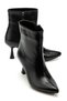 4701 Black Wrinkled Patent Leather Square Heel Daily Women's Boots - 5