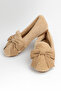 Women's Beige Bow Plush Home Slippers Byndmtf02 - 3