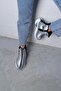 Women's Silver Elora Double Zippered Stone Detailed Waterproof Parachute Boots 4cm Byndevv01 - 2
