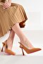 Women's Honey Pointed Toe Color Heeled Ankle Strap Open Back Leather Stiletto Shoes 10.5cm - 3